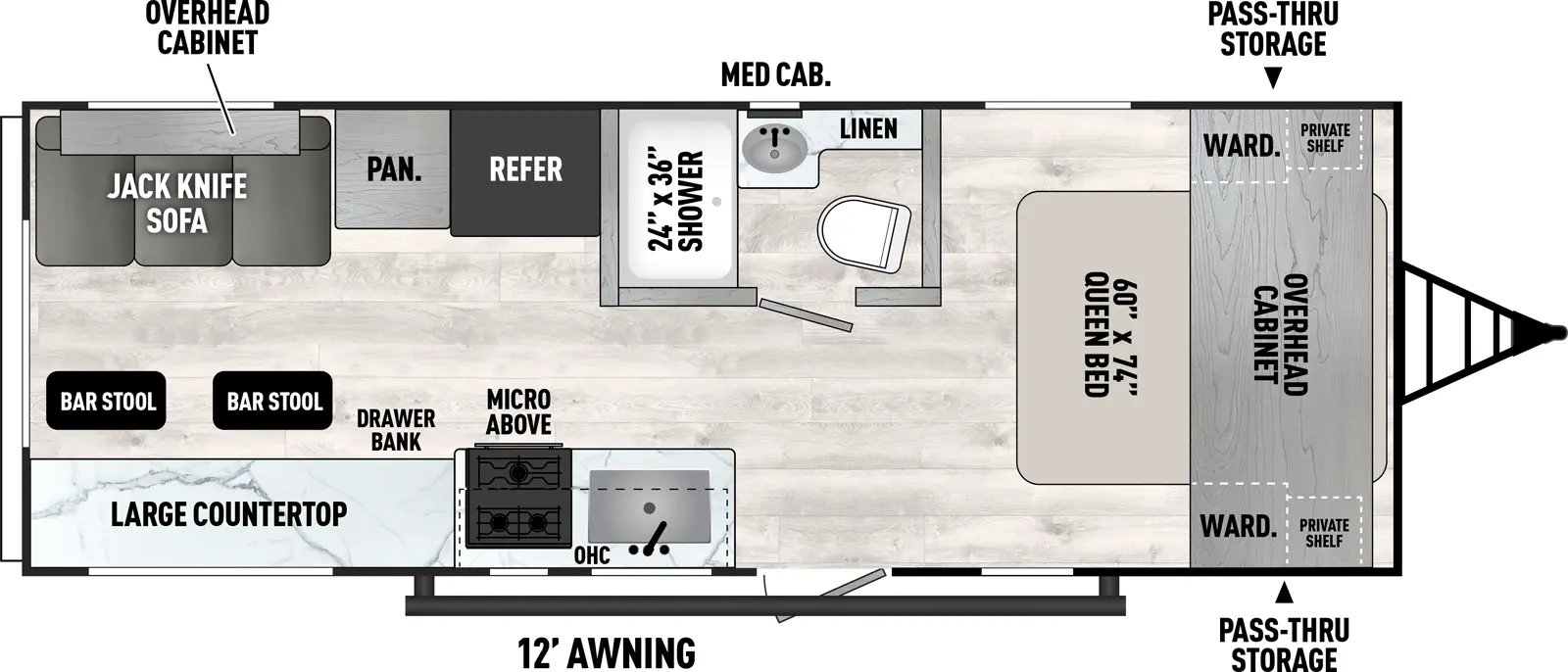 Viking Travel Trailers 242MK Floorplan